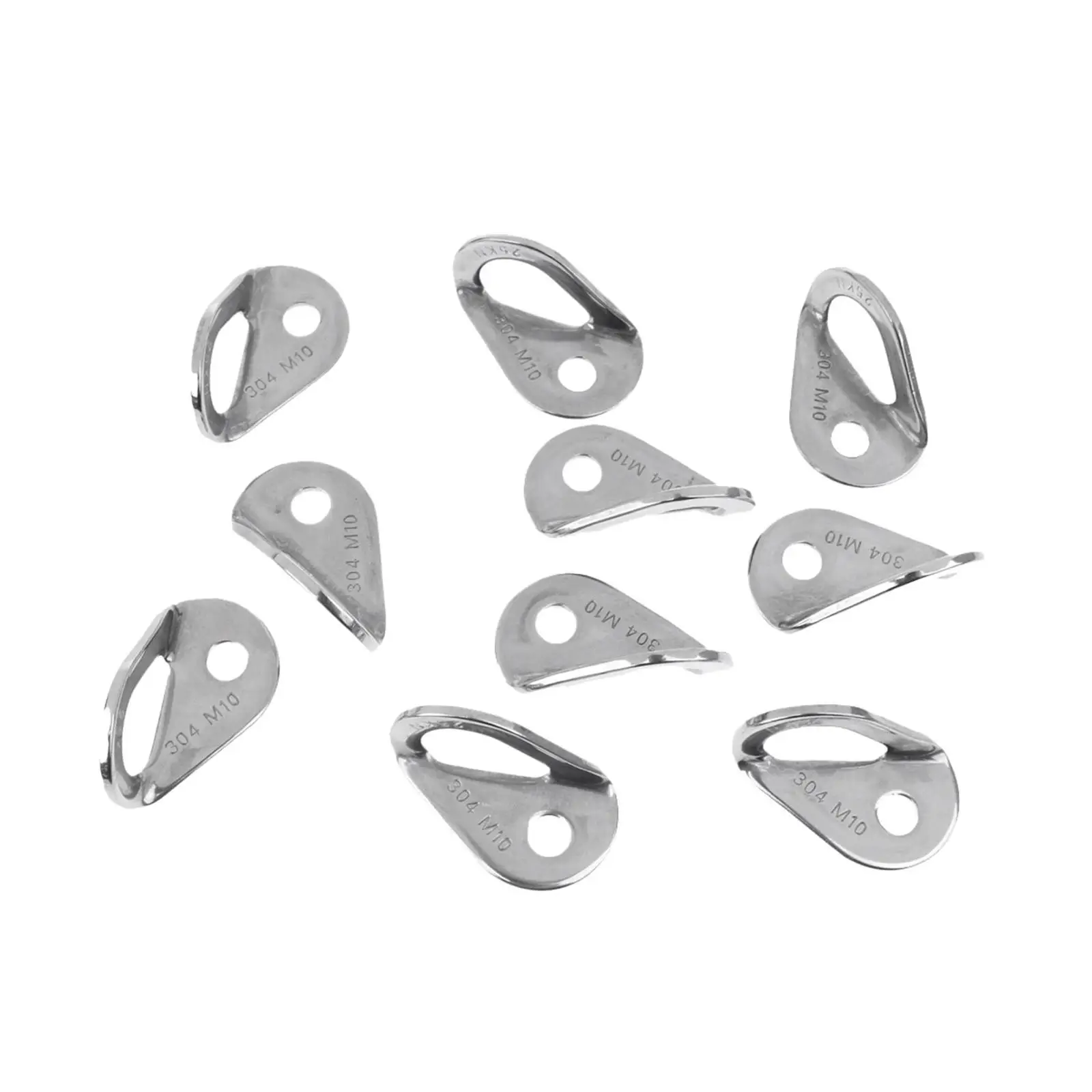 10Pcs Climbing Anchor Bolt Hanger 25kN M10 304 Stainless Steel Hanger Plate for Mountaineering Rappelling Hiking Camping Travel