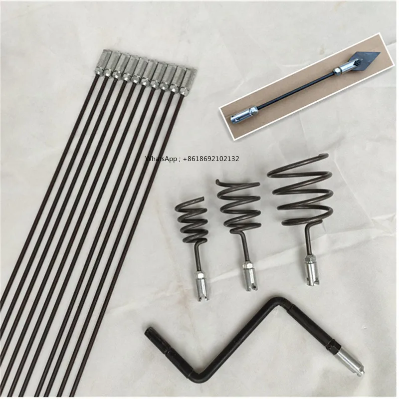 Hand-cranked Sewer Dredging Steel Brazing Rod Municipal Manhole Pipe Dredger Manual Artifact Main Pipe Pass