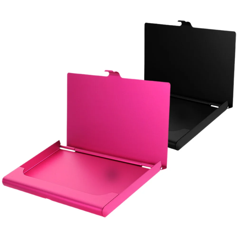 2개입 금속 명함 케이스 블랭크 승화 카드 컨테이너 DIY 열전사 케이스 휴대용 명함 홀더 사무직용