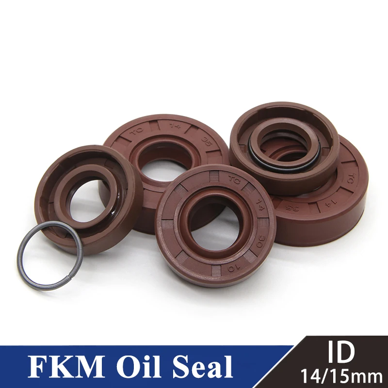 

2/5pcs ID 14/15mm FKM Oil Seal TC-14/15x22/24/25/27/28/30/35/40/42x5/7/8/10mm FluorineDouble Lip Oil Seal