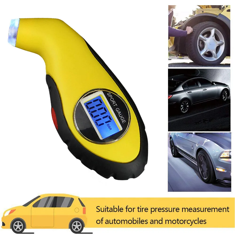 22 * 12mm 5.0-100PSI  LCD Digital Tire Pressure Gauge Auto Car Truck Air PSI Meter Tester Tyre Gage