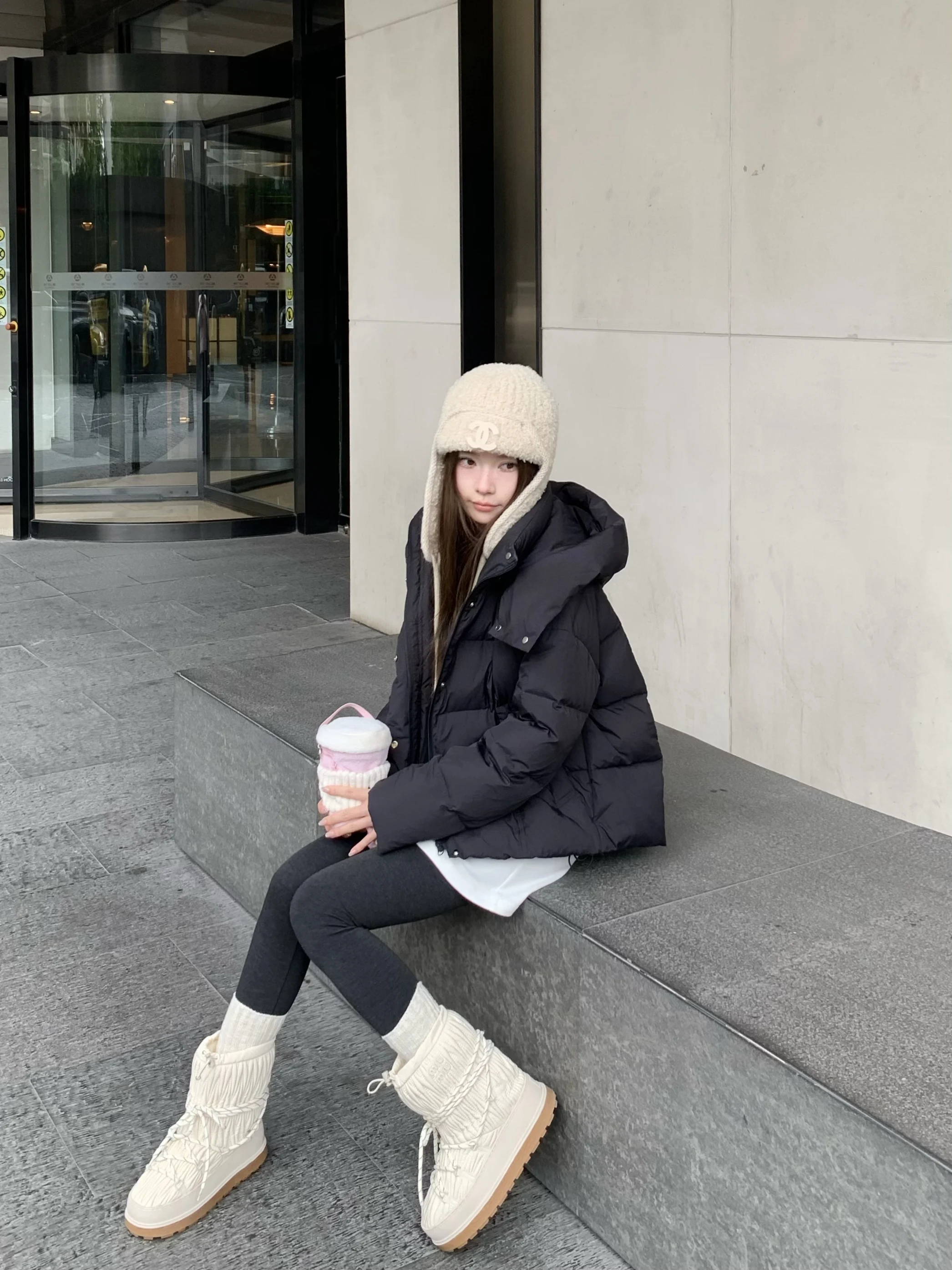 

Пуховик nini Puff 0 Prure Soft Warmth с капюшоном, утепленный 90% белым пухом, корейский стиль, удлиненный, утолщенный, для похудения