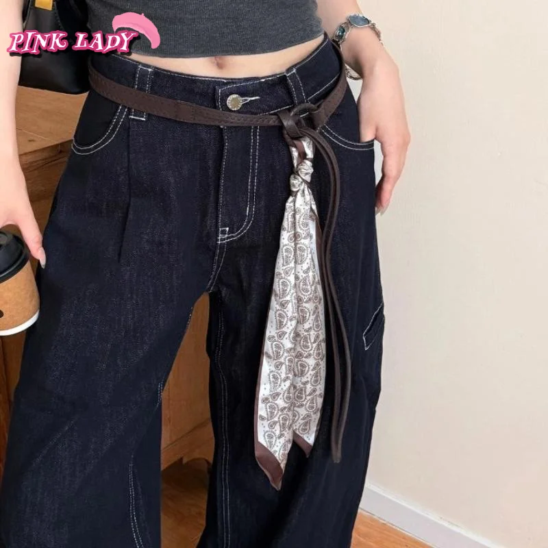 Moda sem buraco nó estilo cintos de couro do plutônio cinto fino feminino jeans vestido decoração cinto