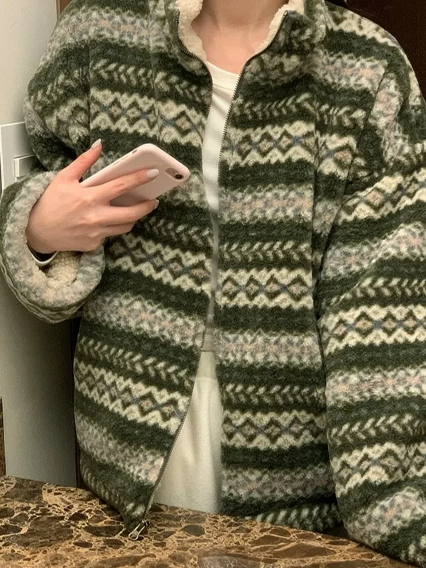 

Корейская женская хлопковая куртка на осень-зиму с двойной молнией цвета Blo Fce, теплый топ, модная верхняя одежда, пальто