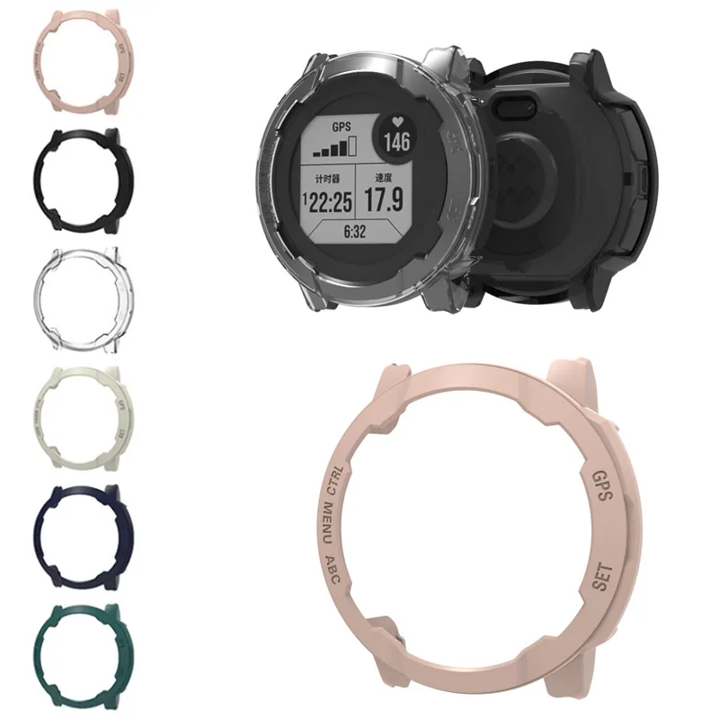 Garmin Instinct 2/2S 스마트 워치 스케일 커버 보호 범퍼 스포츠 액세서리를위한 하드 에지 프레임 셸 PC 케이스 보호