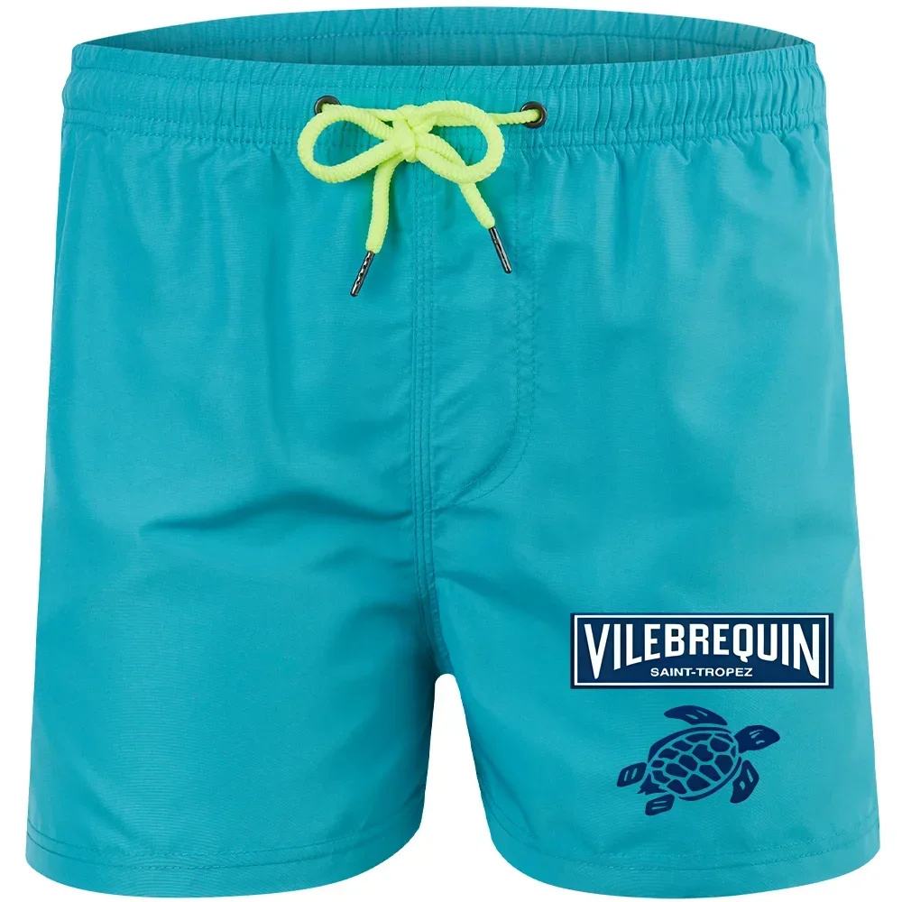 2025 جديد فاخر شورتات للبحر التجفيف السريع ملابس سباحة للرجال الصيف سراويل للسباحة الرياضة اللياقة البدنية الجري ثلاثة أرباع السراويل الرجال #5