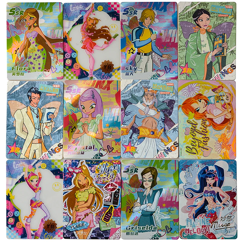 Anime Sanrio Kuromi Winx Club Legend Series tarjeta bolsa mágica juego de cartas coleccionables juguetes de cartas comerciales para regalo de cumpleaños de niña