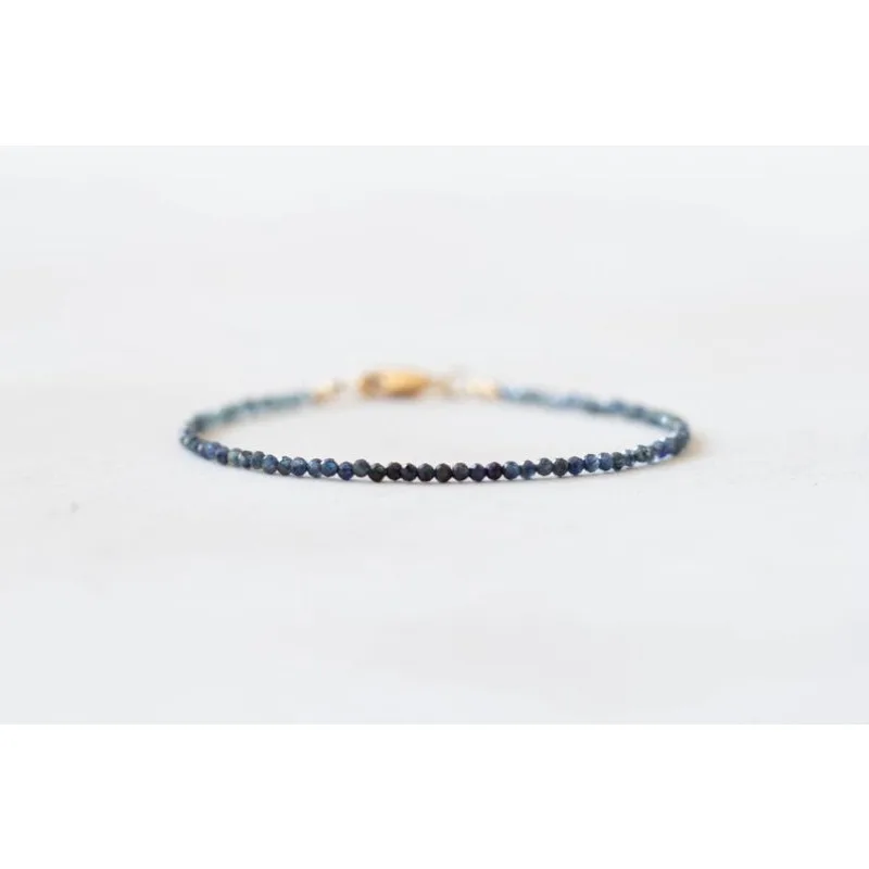 Miniature sapphire bracelet: Exquisite September birthstone jewelry
