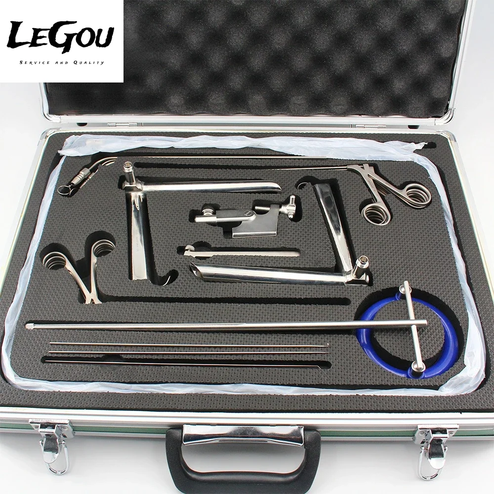 Laryngology Premium Rigid ENT Throat Endoscope Side Viewing Self-retaining Self Retaining Laryngoscope set