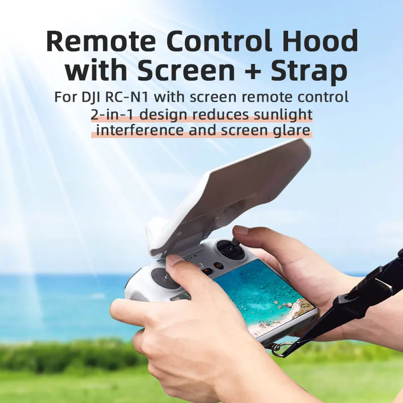 

Sunhood Joystick Screen Protector Protective Hood Cover with Lanyard For DJI RC with Screen Remote Control Sunshade Accessory