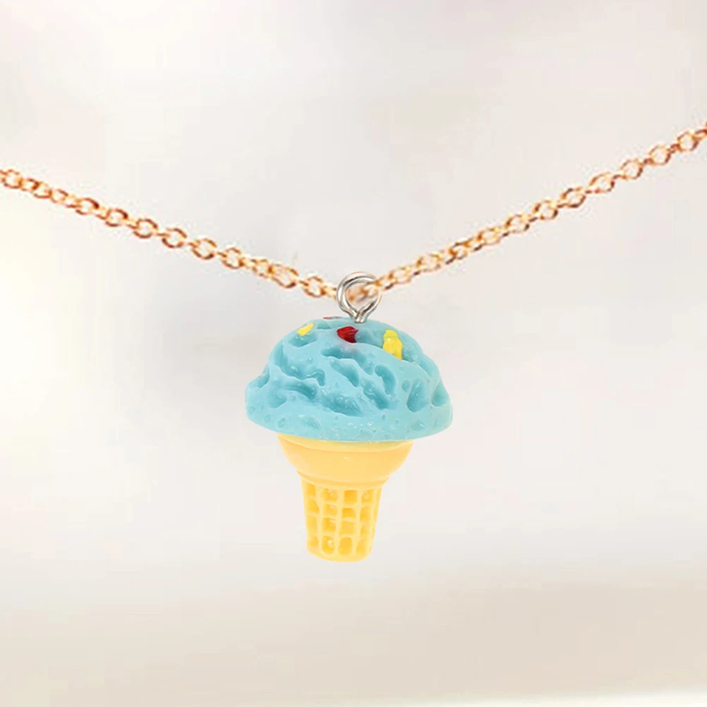 

12pcs Resin Accessories Jewelry Pendants Ice Cream DIY Earrings Charms Bracelet Craft 6 Colors Mixed Portable Durable Smooth