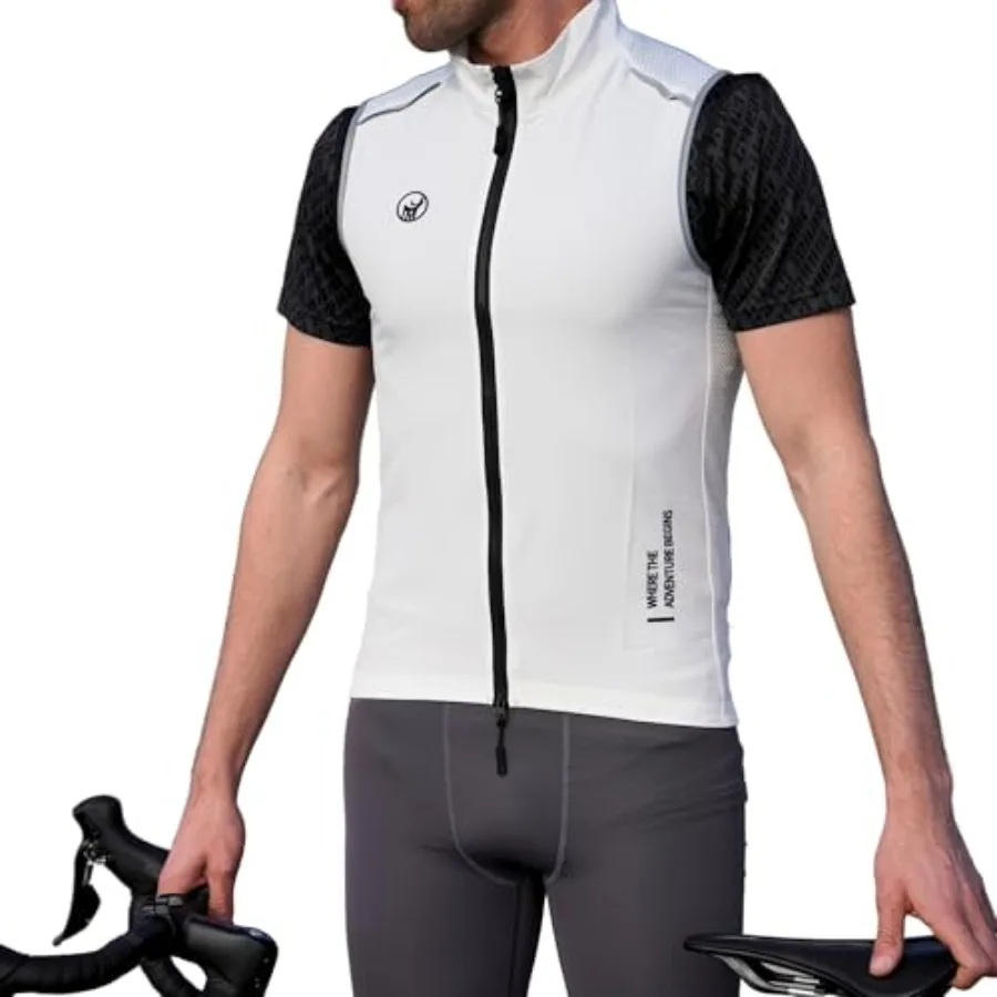 

Windbreaker Cycling Vest for Men Women Lightweight Breathable Design with Reflective Details for Enhanced Visibility Ideal for