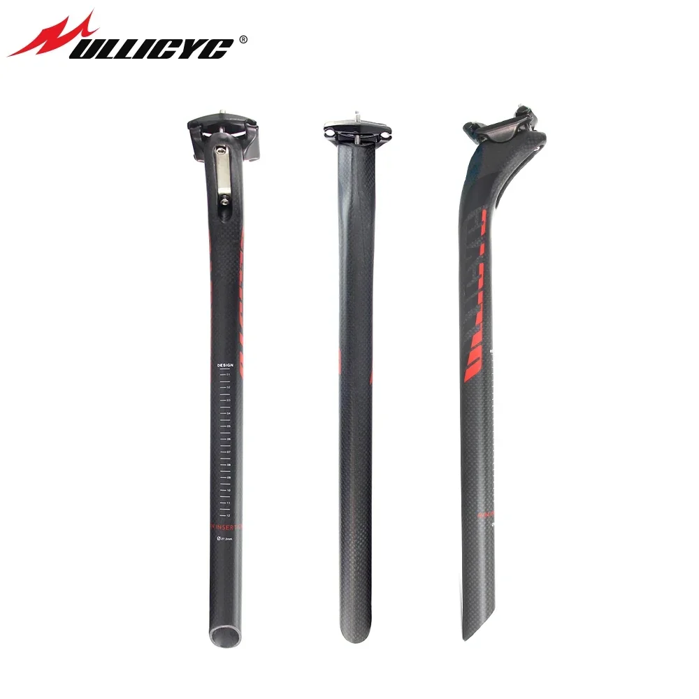 Ullicyc New Carbon Bike Cycling Seatpost ,MTB/Road, Matte ,Red/Black/Green/White 20Degree ,27.2/30.8/31.6*400mm