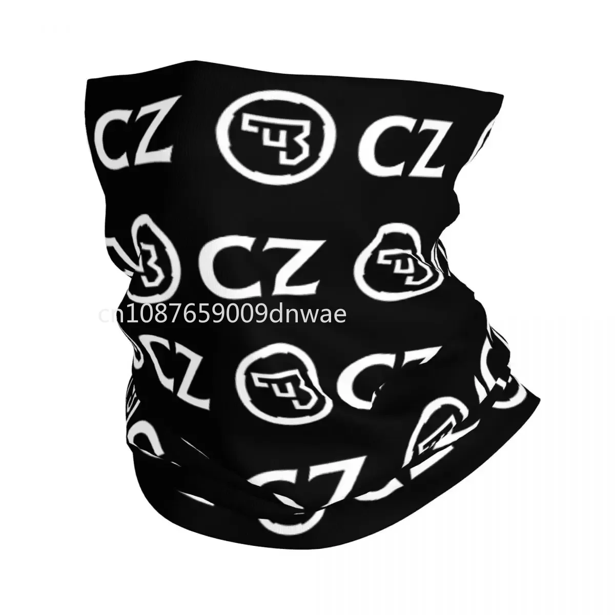 

White CZ Guns Logo Bandana Neck Gaiter Printed Face Scarf Warm Balaclava Cycling for Men Women Adult Breathable