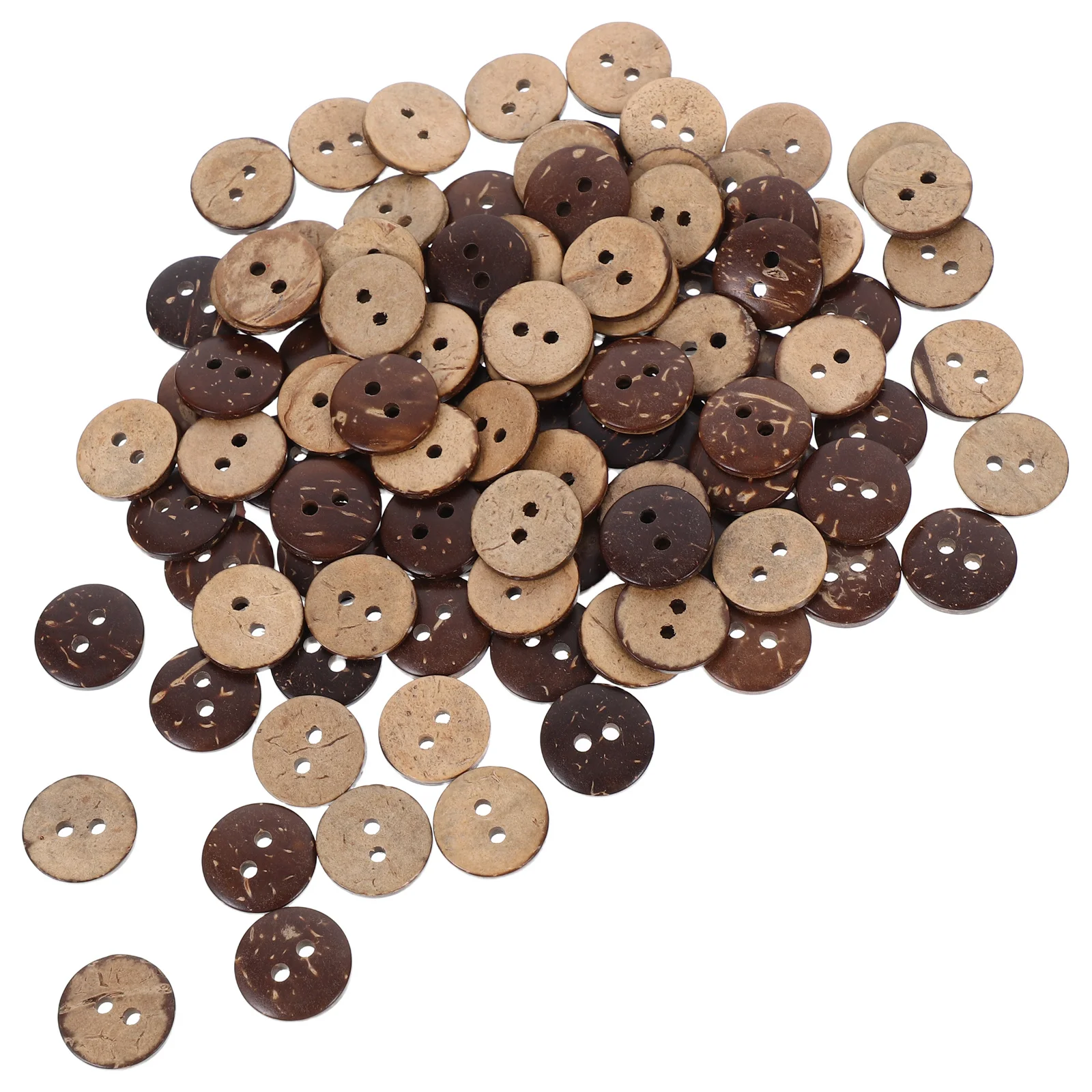 

100Pcs Coconut Shell Buttons Bulk DIY Sewing Accessories Clothes Hats Bags Crafting Supplies Unique Handcraft Enthusiasts