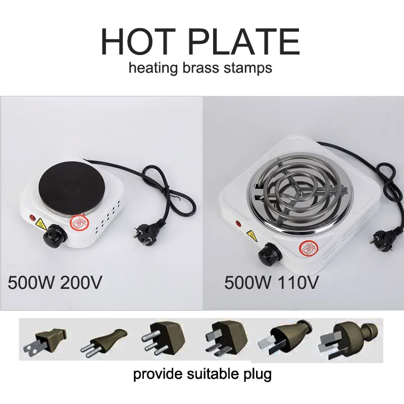 500w 220v/110v Hot Plate Electric Furnace for Heating Brass Mold Cake Stamps Energy Saving Heating Machine Stamping Tool Heater