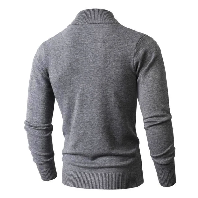 Animal Game Men's Zipper Cardigan Jackets Casual Woolen Sweater Turtleneck Knitwear Warm Jumper Cold Blouse Outdoor Sweatcoats 3