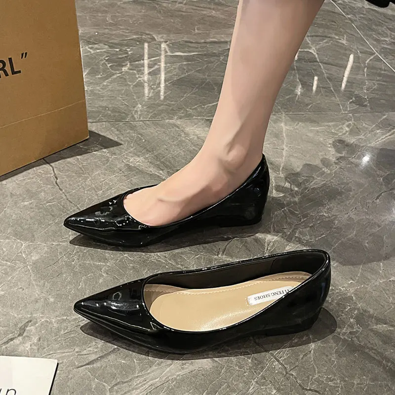 

Fashionable Sexy Pointed Toe Flat Shoes Women's Commute Spring Autumn Winter Open Toe Slip-On Casual Rubber Outsole