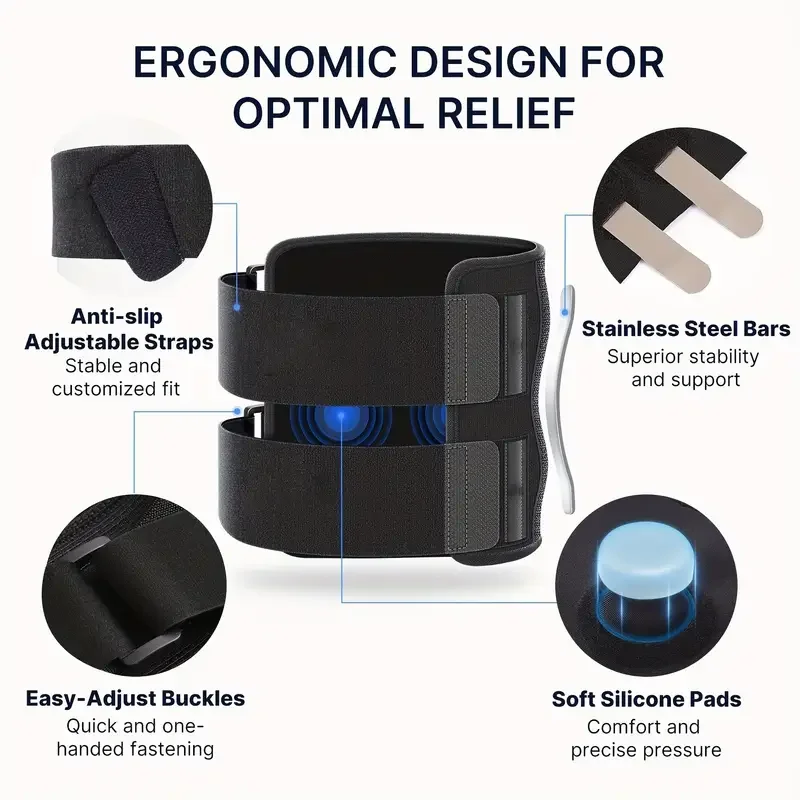 Soporte Ajustable para Alivio del Dolor Ciático con Compresión Dual Dirigida para el Nervio Ciático, para Hombres, Fitness, Correr y Hacer Ejercicio (1 Pieza)