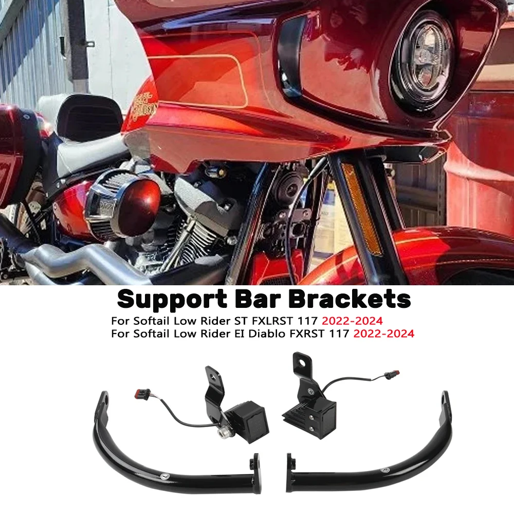 

Комплект крепления кронштейнов переднего обтекателя мотоцикла для Softail Low Rider EI Diablo ST FXLRST 117 2020 2021 2022 2023 2024