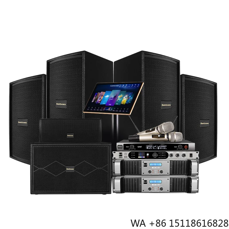 Sistema de Audio Profesional Bekboes Ktv de Rango Completo, Equipo de Karaoke Familiar, Altavoz, Equipo de Sonido/Amplificadores/Altavoz