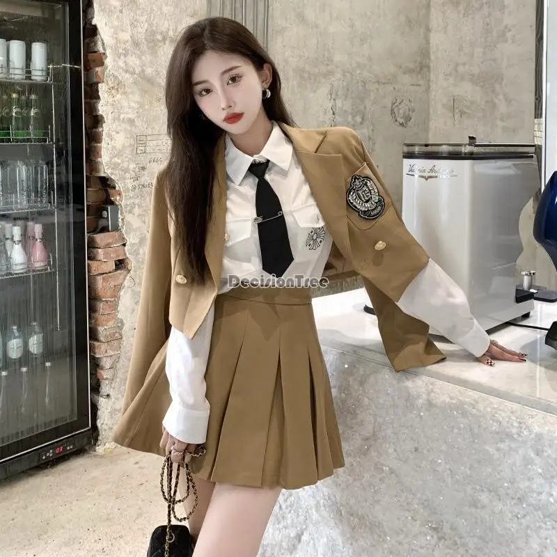 2024 new korea japan style improved jk sweet cool  tyle sexy jk suit fashion girl college school style uniform daily suit q11