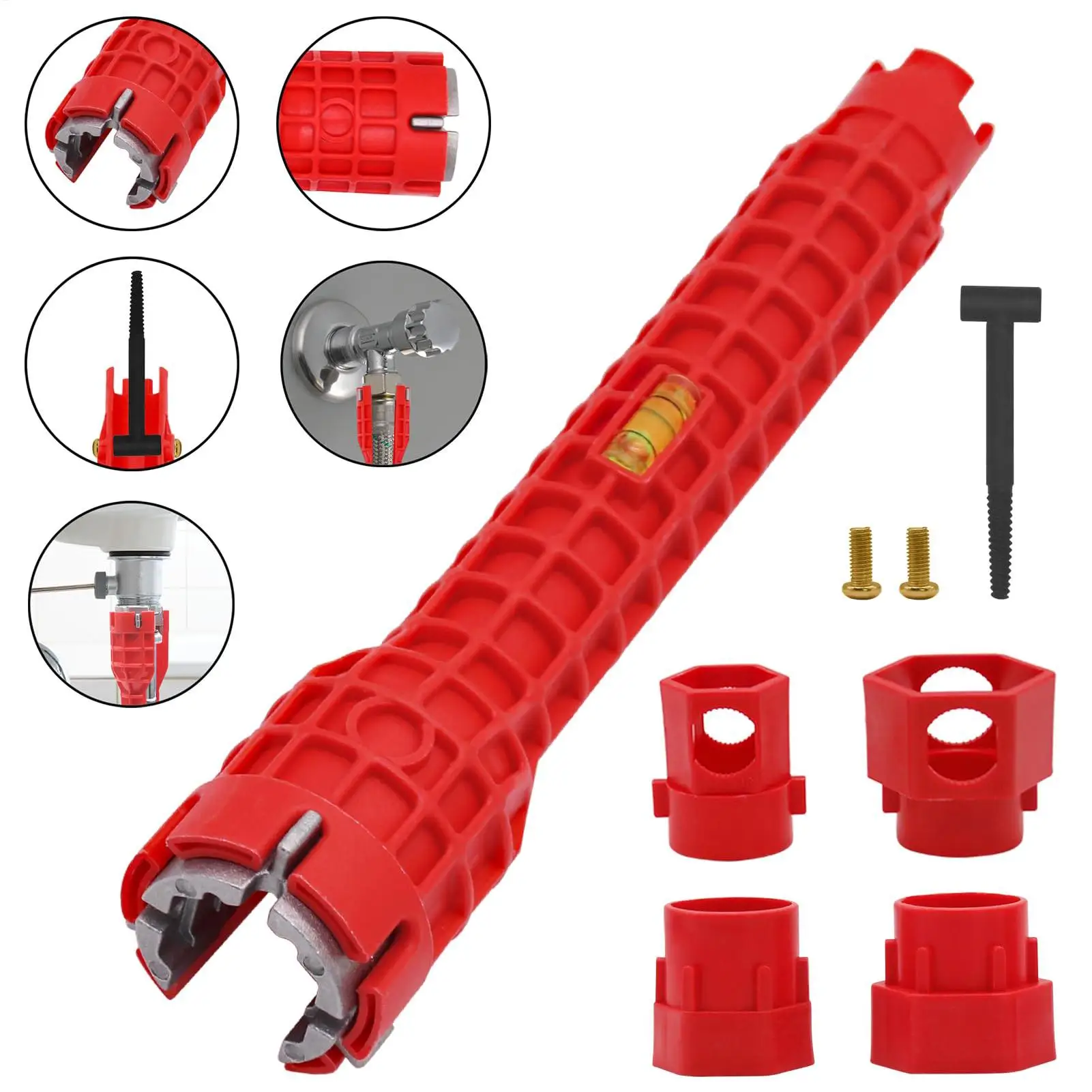 

Multifunction Faucet Sink Wrench Pipe Wrenches Faucet Sink Installer Kit for Bathroom Kitchen Plumbing Repair Hand Tools