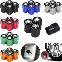 4pcs Car Styling Aluminum Emblem Wheel Tire Valve Stem Air Caps for Skoda Fabia Rapid Yeti Superb Octavia A5 A7 VRS VII Kodiaq S