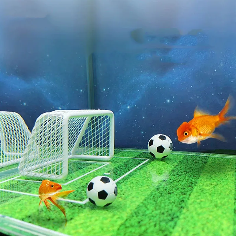 Fish pet Aquatic fish tank mini soccer field small football gate aquarium landscaping decoration agility training set