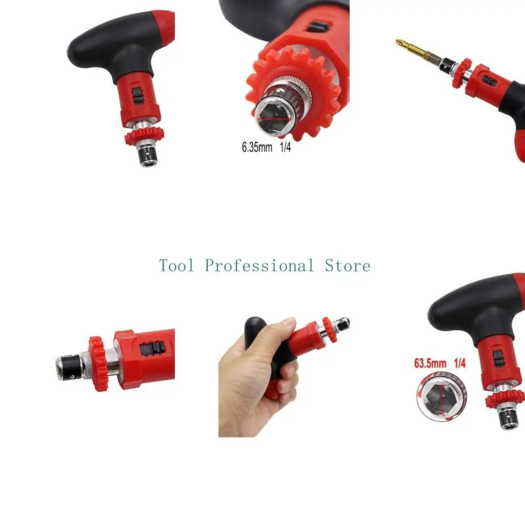 

57QF Manual for T Type Ratchet Screwdriver Quick Bolt Driver Batch 6.35 mm Rotate For