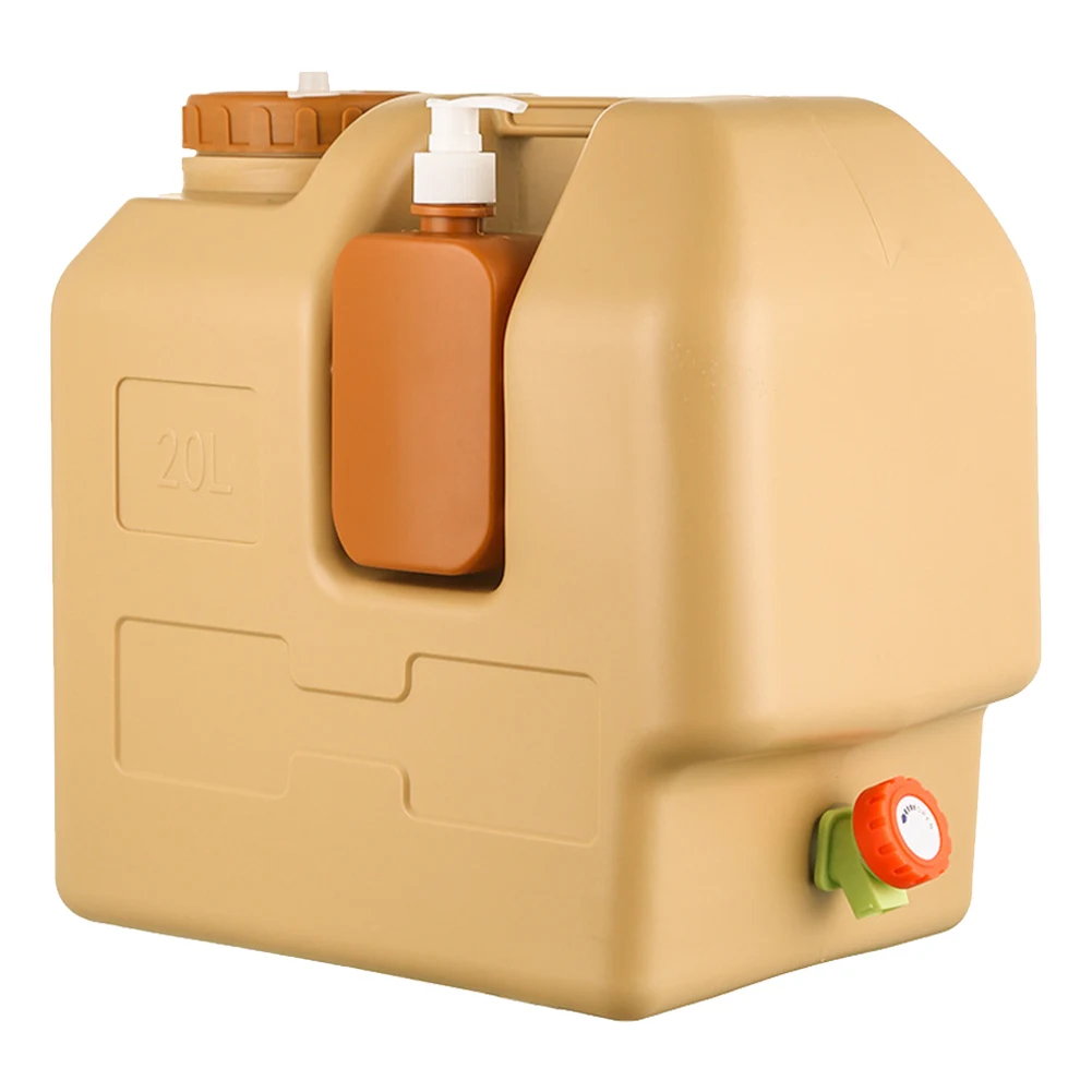 20L Water Tank Camping Water Container Camping Water Tank With Faucet and Soap Dispenser Camping Drinking Water Bucket