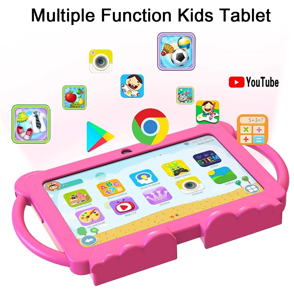 2 + 32GB enfants tablette dessin animé enfants-étui 5G WiFi Google apprentissage éducation apprentissage jouet tablette Android 12 enfants PC cadeau
