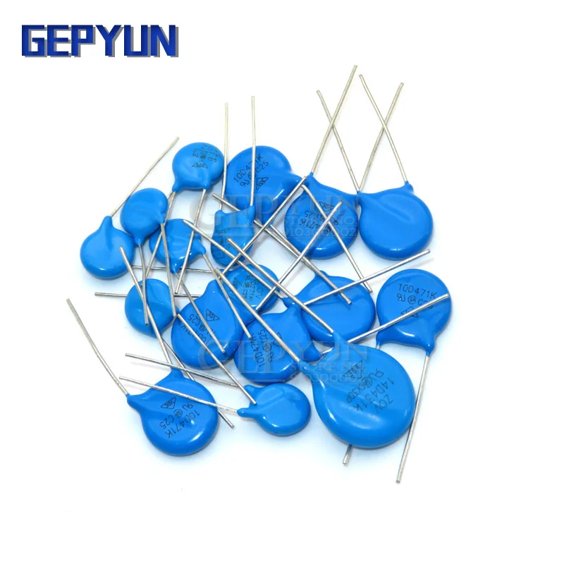 10PCS Piezoresistor Varistor 7D 10D 14D 20D 7D180K 7D220K 10D270K 10D330K 14D471K 14D220K 7D431K 10D621K 10D561K Resistor Gepyun