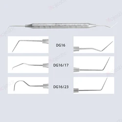 Double End Dg16 Root Canal Probe Periodontal Probe Endodontic Instrument Stainless Steel Dental Tool Product Hollow Handle