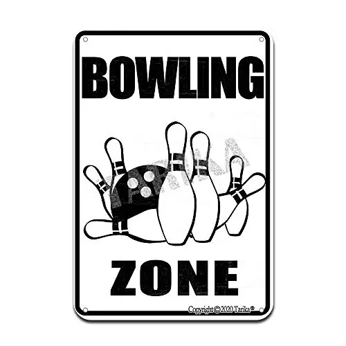 Bowling Zone Iron Poster Painting Tin Sign Vintage Wall Decor for Cafe Bar Pub Home Beer Decoration Crafts