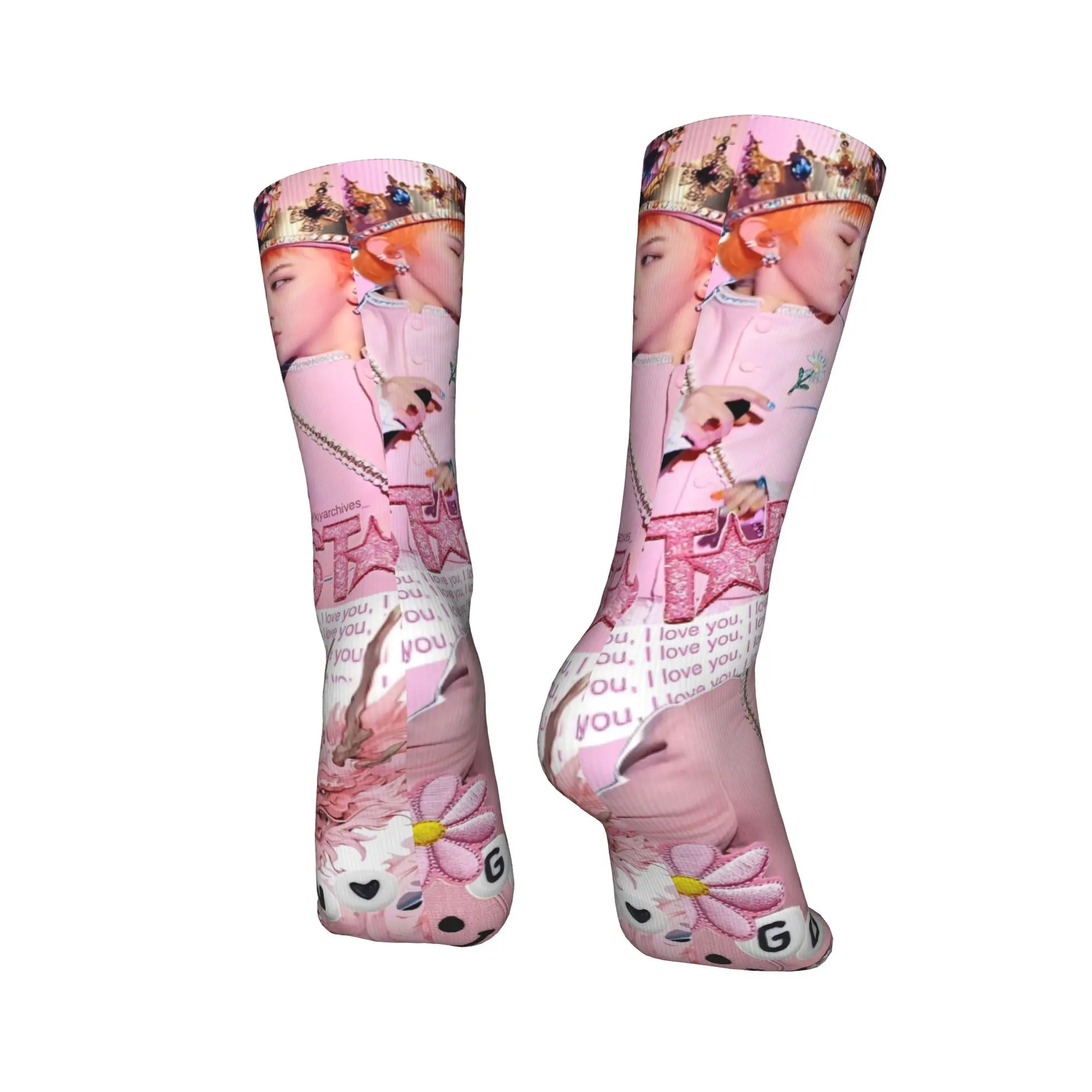 Ubermensch Gdragon 월드 투어 2025 스타킹 레트로 양말 남여 남성 품질 양말 가을 야외 스포츠 패턴 미끄럼 방지 양말