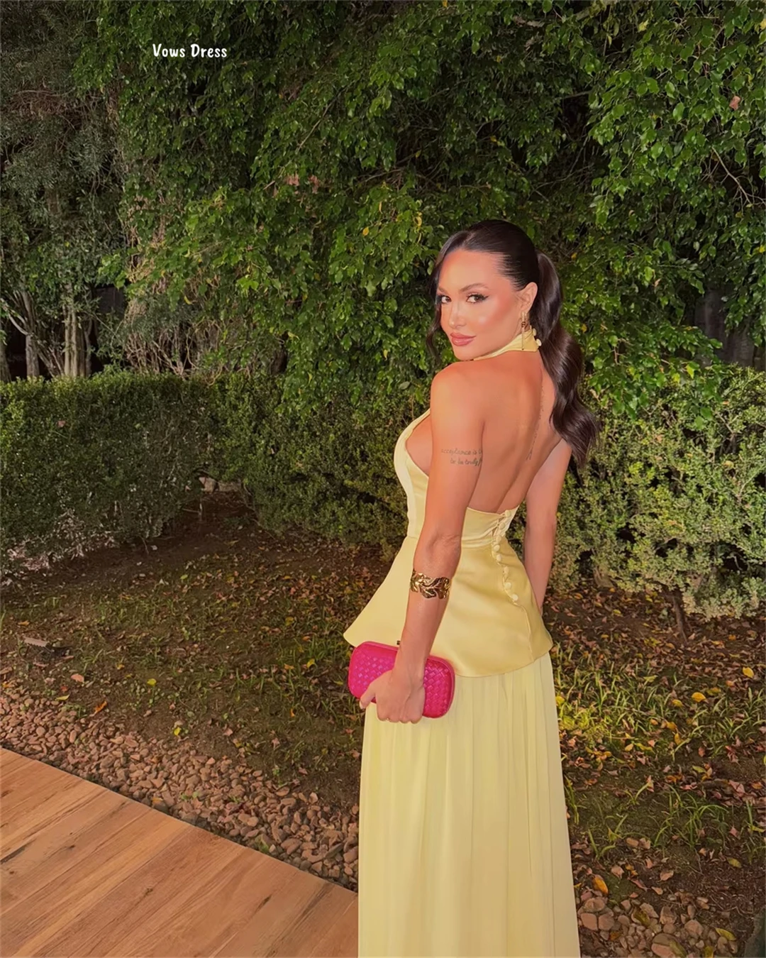 Vows vestidos femininos elegantes feitos sob medida para vestido de festa de casamento gola redonda roupões de coquetel vestido de noite mulher comprimento traseiro