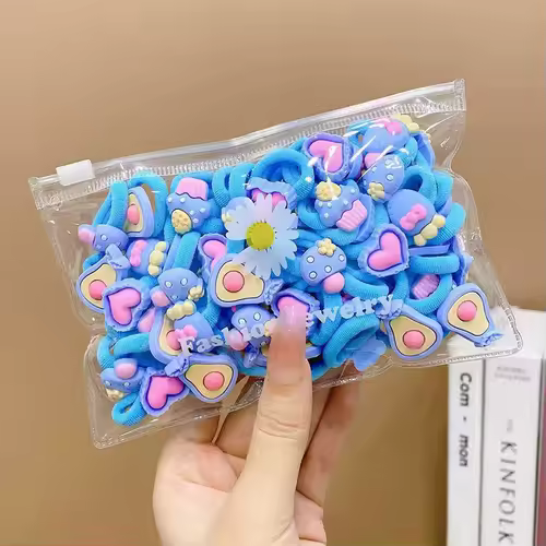 10/20Pcs/Set Cute Cartoon Rubber Elastic Hair Bands Girls Not Hurt Hair Small Scrunchie Kids Sweet Hair Ties Hair Accessories - Image 7