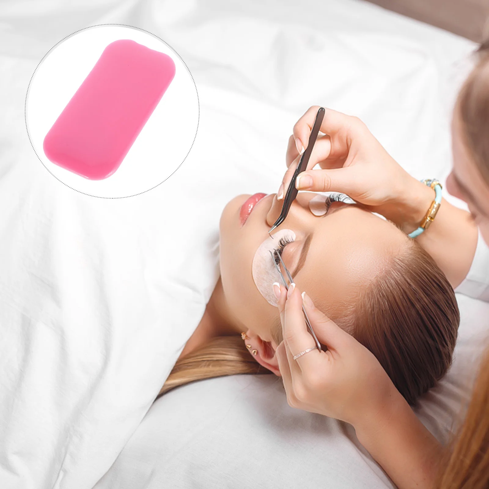 4 stücke Silikon Wimpern Pads Tragbare Verlängerung Trays Falsche Lash Organizer Lagerung Werkzeuge Für Wimpern Praxis Kit Frauen Lash