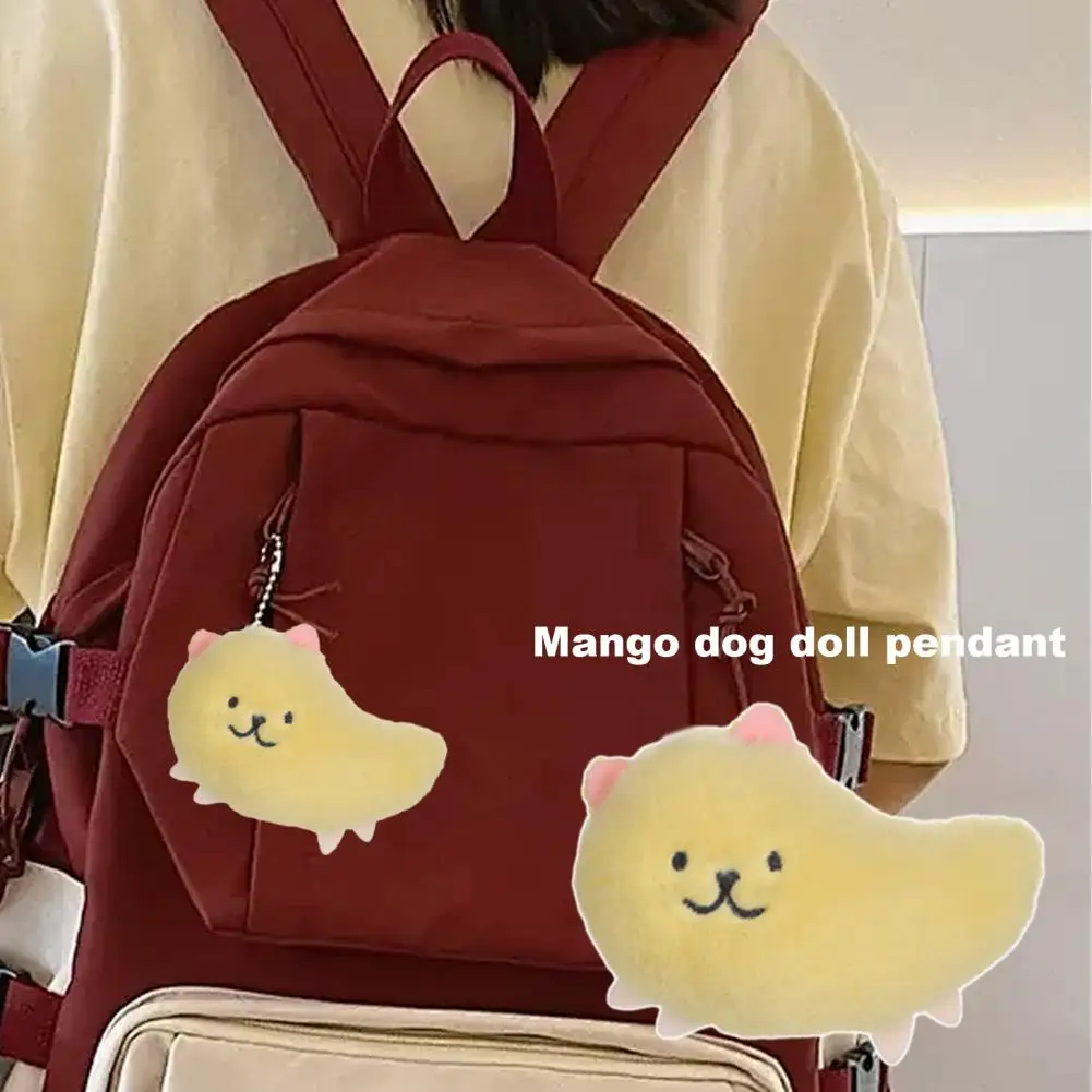 Mango Dog Plushis with Music Mango Dog Plush Toy with Bead Chain Music Pull Rope Stuffed Puppy Plushie Keychain Pendant for Dog