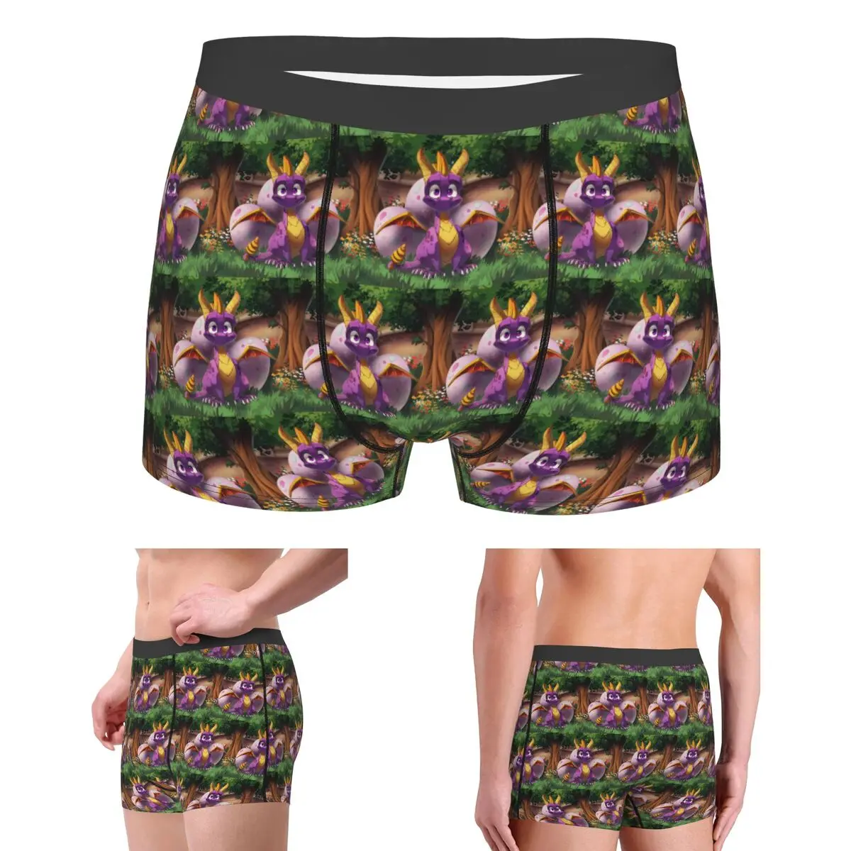 

Boxer Underpants Shorts Spyro Pattern Panties Men Comfortable Underwear for Homme Man Boyfriend Gifts