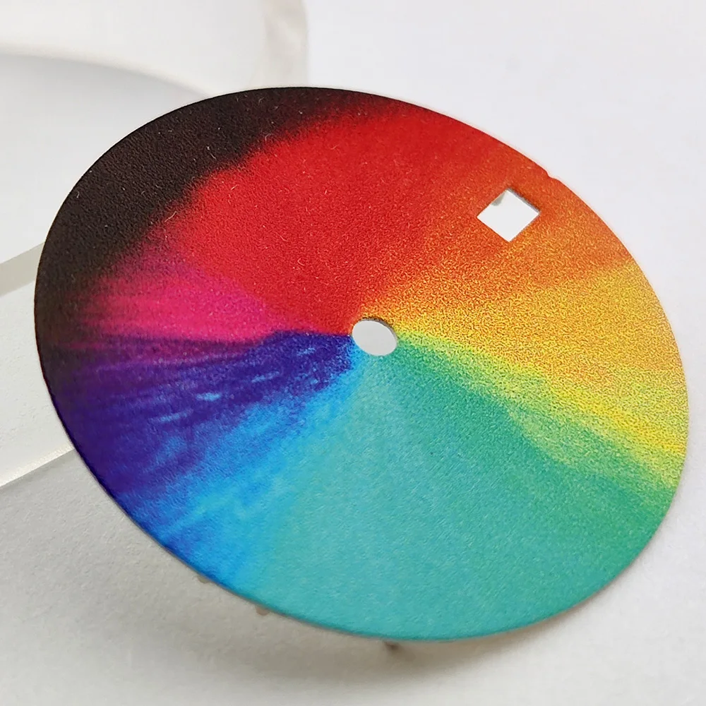 28.5mm dial NH35 dial gradient can be customized logo, suitable for NH35/NH36/NH34 movement and men's watch replacement accessor