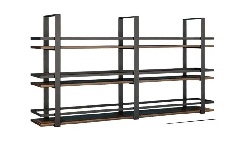 Simple wrought iron rack bar counter wall wine  hanging multi-layer rack dining bar against the luminous red wine