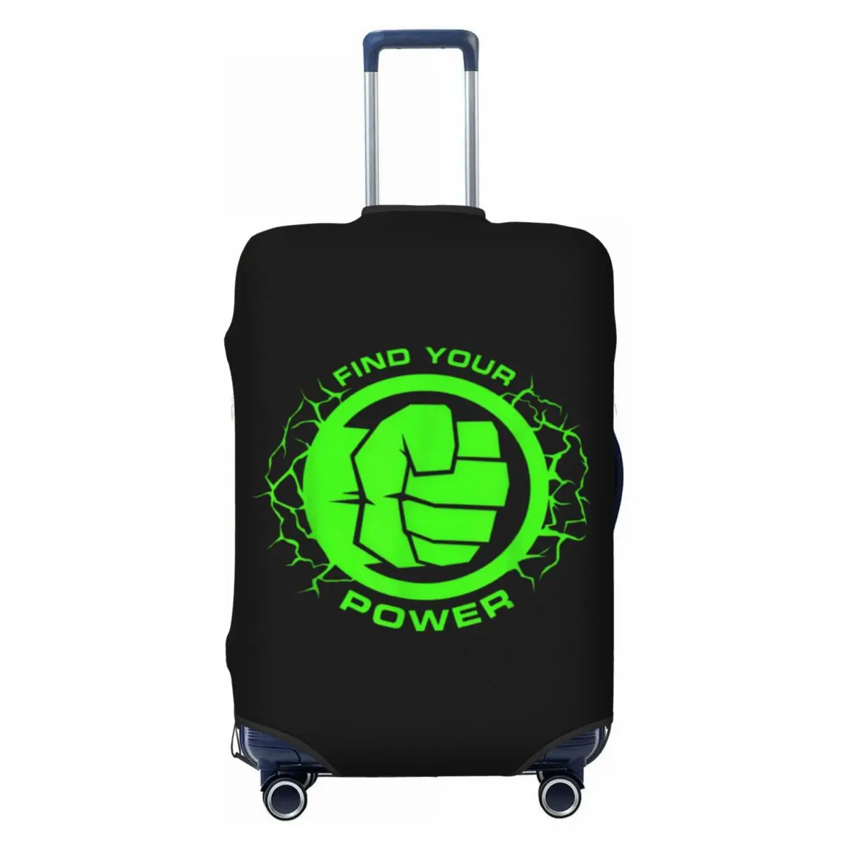 

Пользовательские Find Your Power Green Hulk Чехол для багажа Эластичный дорожный чемодан Защитные чехлы Костюм для 18-32 дюймов