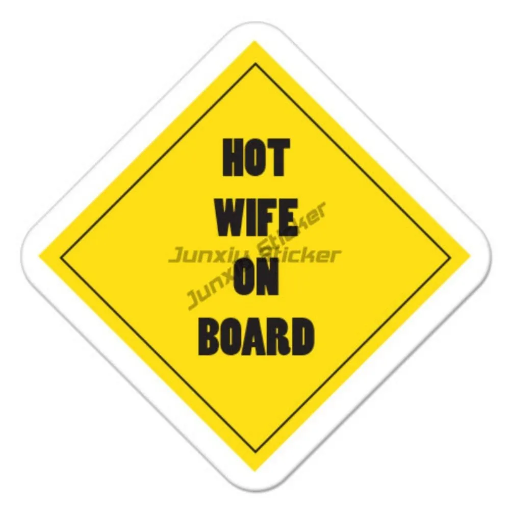 

Hot Wife On Board Car Bumper Sticker Decal Camper Windows Stickers Motorcycle Decoration Funny Mirror Wall
