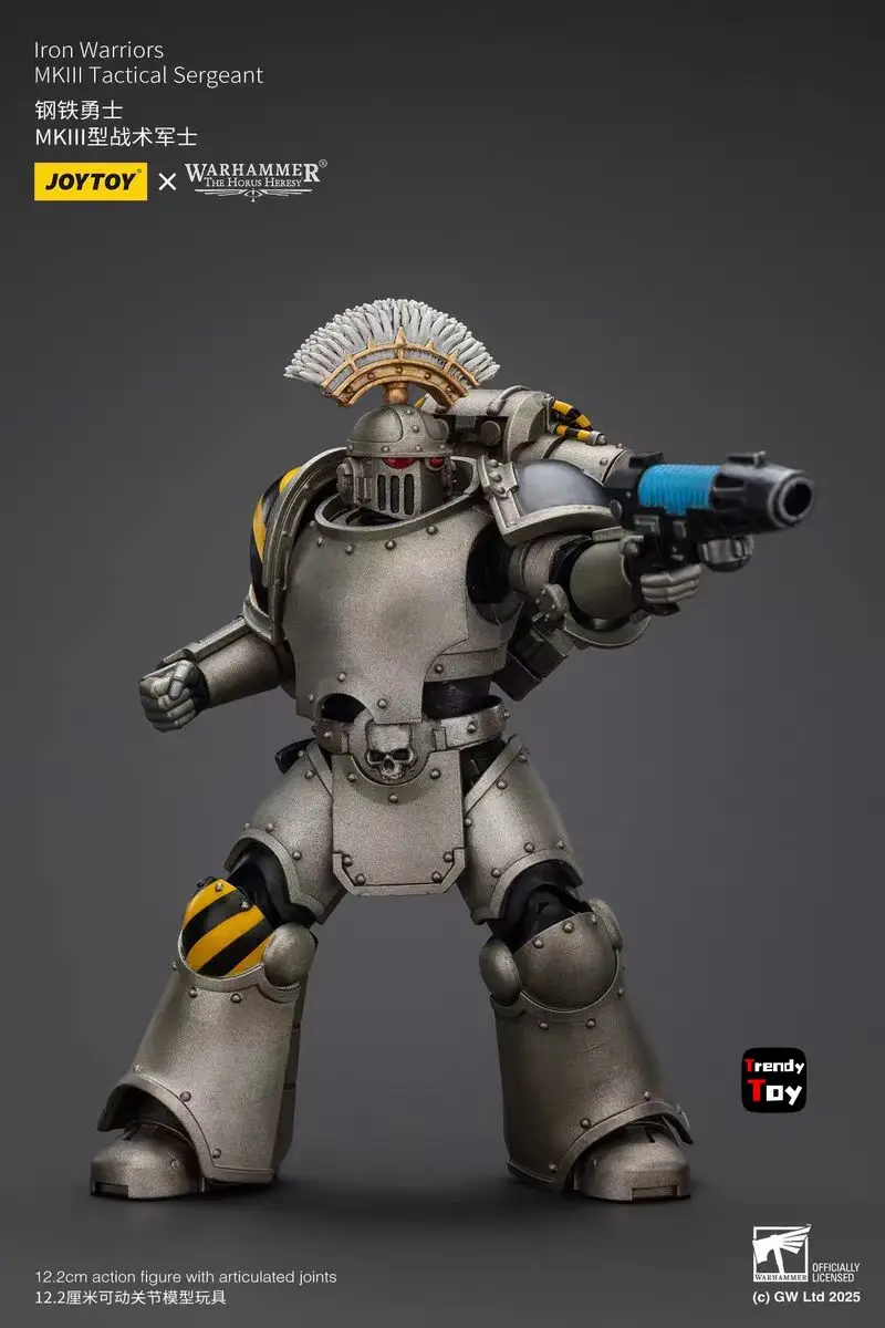 【JOYTOY】Warhammer 40K Iron Warriors MKlll Tactical Sergeant Tactical Legionary พร้อม Nuncio-vox 1/18 ฟิกเกอร์แอคชั่นโมเดลของเล่น