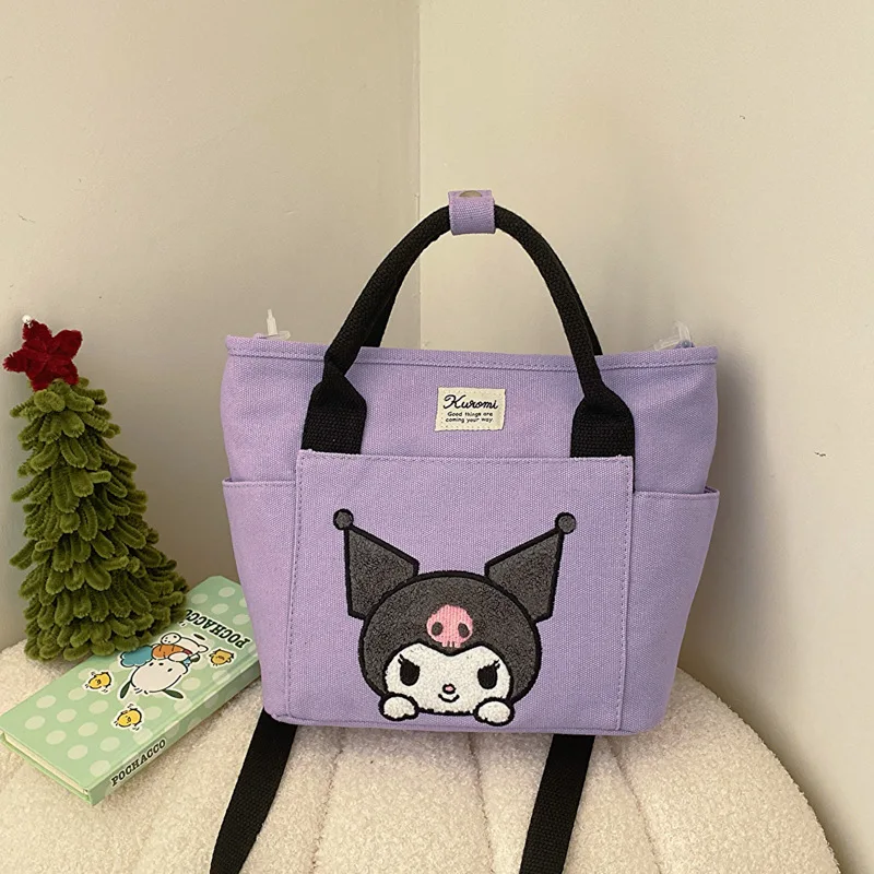 MINISO Messenger Bag Sweet Shoulder Bag Kuromi Hello Kitty My Melody Gift Handbag Girl Cartoon Good Quality