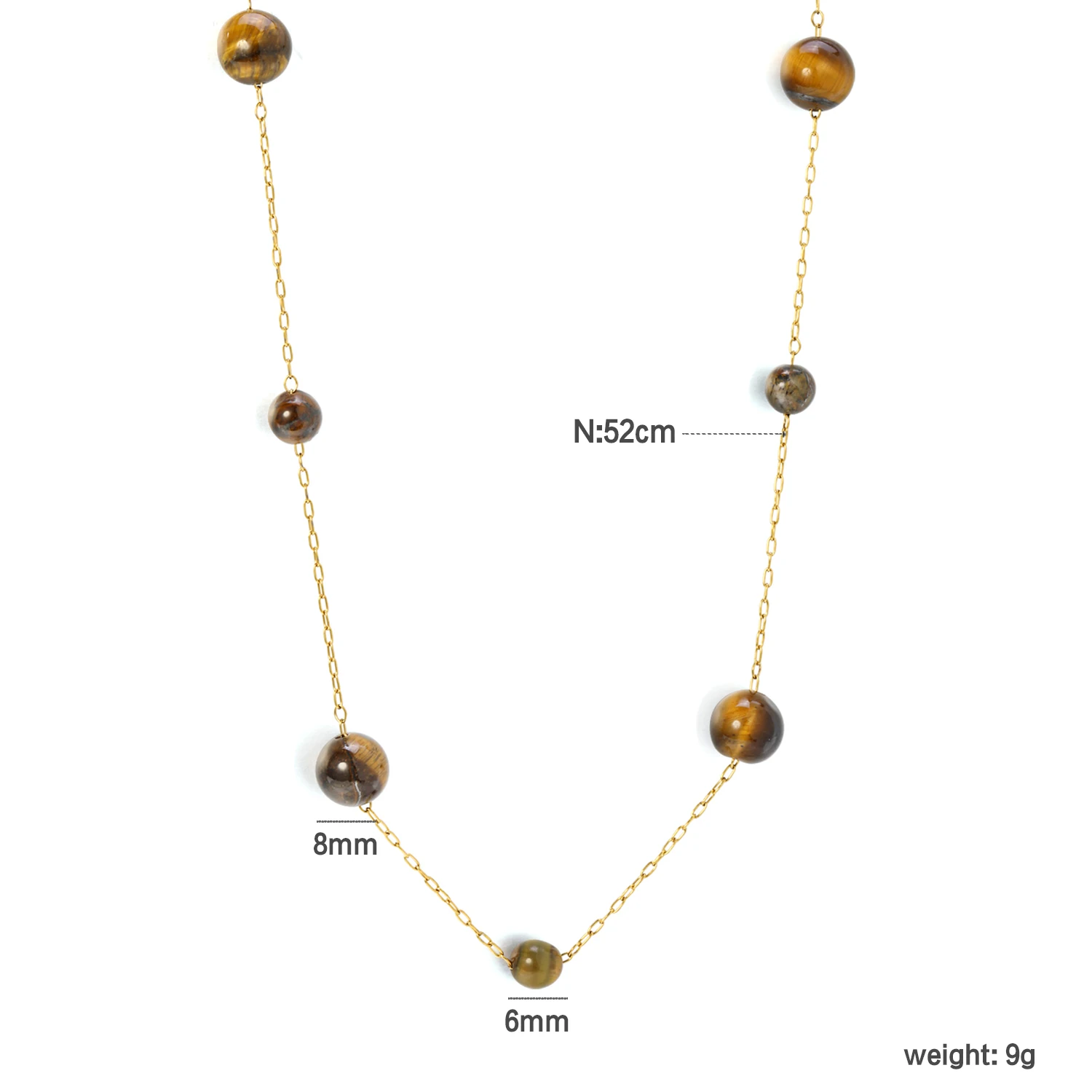 LUXUSTEEL Round Tiger Eye Stone Jewelry Pendant For Women Men Stainless Steel Fashion Females Choker Necklace for Wedding Gift