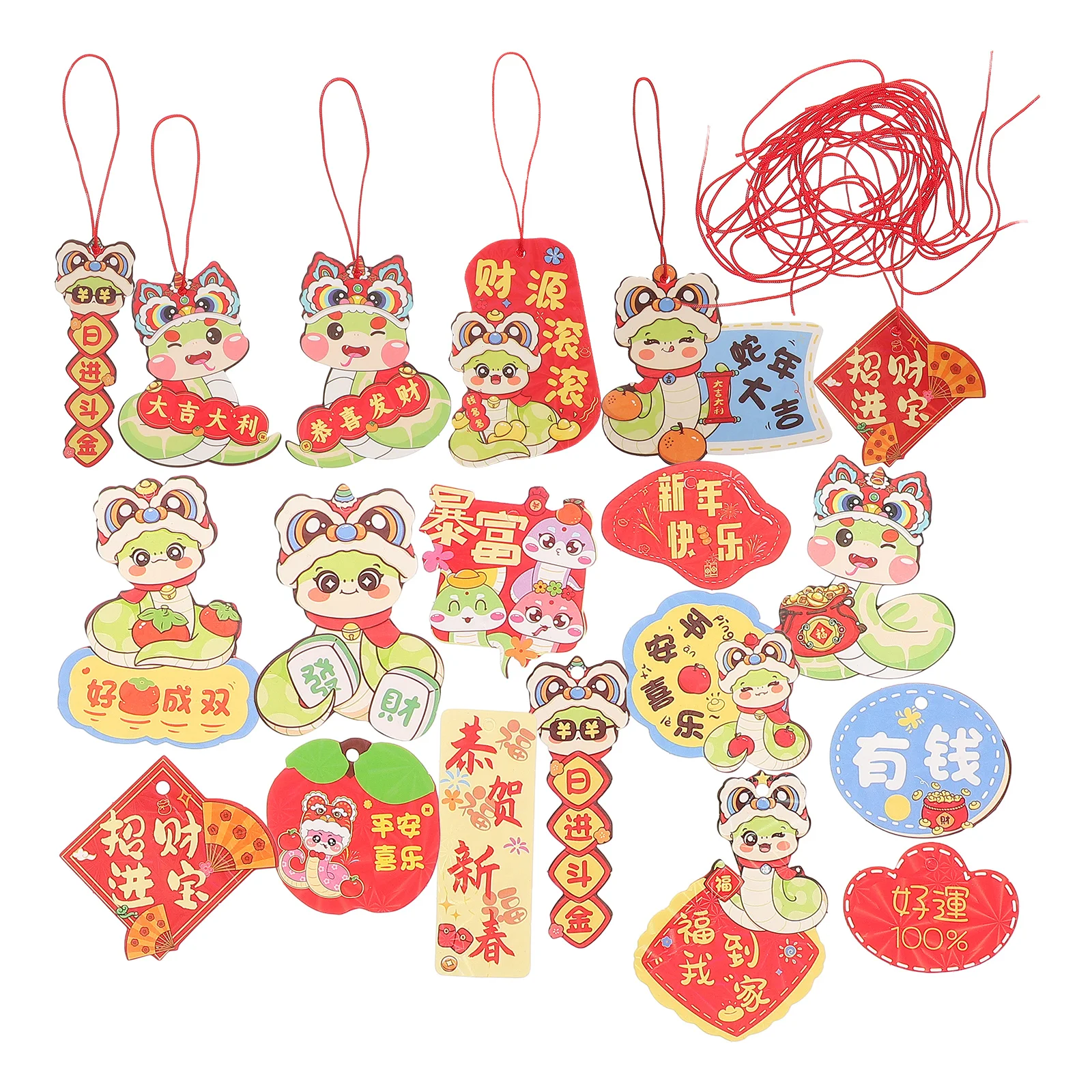 

Year of The Snake Paper Pendant Chinese New Year Car Hanging Decorations Festive naments Living Room Plants Lunar