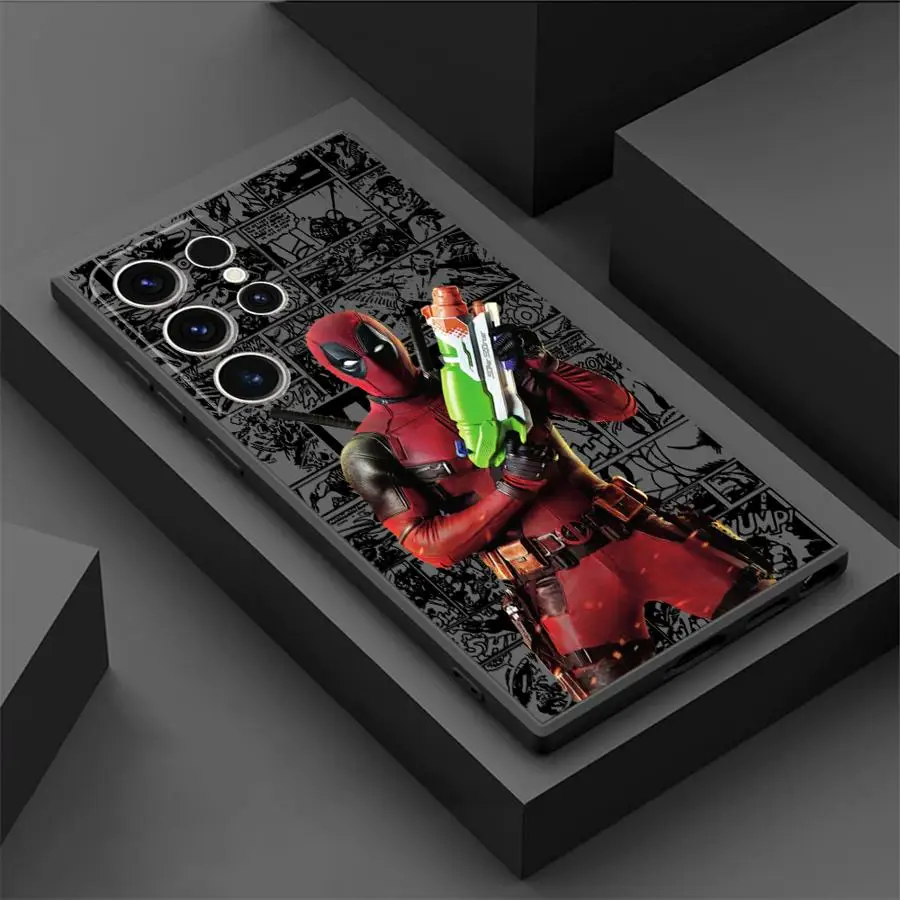 マーベルデッドプールクール電話ケースサムスン S21 S23 S22 S24 S25 プラス S21 S22 S23 S24 S25 ウルトラ S21 S23 S20 FE マット